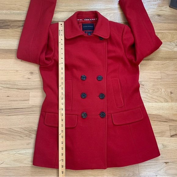 Banana Republic Wool Peacoat Red Wool Size Large - Picture 10 of 14